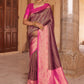 Trendy Saree Silk Wine Weaving Saree