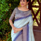 Classic Silk Blue Woven Saree