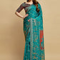 Classic Silk Turquoise Jacquard Work Saree