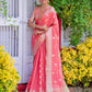 Classic Silk Pink Booti Saree