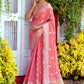 Classic Silk Pink Booti Saree
