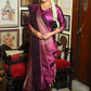 Contemporary Silk Purple Woven Saree