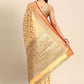 Traditional Saree Silk Tissue Brasso Beige Woven Saree