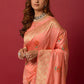 Trendy Saree Silk Peach Woven Saree