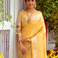 Classic Silk Yellow Booti Saree