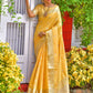 Classic Silk Yellow Booti Saree
