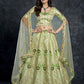 A Line Lehenga Silk Green Dimond Lehenga Choli