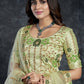 A Line Lehenga Silk Green Dimond Lehenga Choli