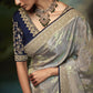 Contemporary Fancy Fabric Silver Fancy Work Saree