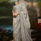 Contemporary Fancy Fabric Silver Fancy Work Saree