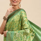 Trendy Saree Soft Cotton Green Weaving Saree