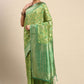 Trendy Saree Soft Cotton Green Weaving Saree