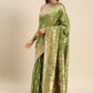 Classic Soft Cotton Green Weaving Saree