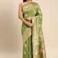 Classic Soft Cotton Green Weaving Saree