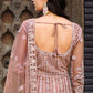 Anarkali Suit Net Pink Embroidered Salwar Kameez