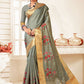 Classic Art Silk Grey Embroidered Saree