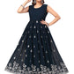 Gown Georgette Blue Stone Gown