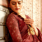 Classic Georgette Maroon Stone Saree
