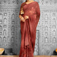 Classic Georgette Maroon Stone Saree