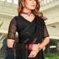 Contemporary Chiffon Black Stone Saree