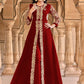 Salwar Suit Georgette Maroon Embroidered Salwar Kameez