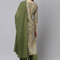 Straight Salwar Suit Cotton Sea Green Floral Patch Salwar Kameez