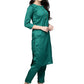 Straight Salwar Suit Poly Silk Green Plain Salwar Kameez