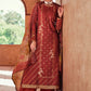Straight Salwar Suit Silk Rust Embroidered Salwar Kameez