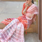 Contemporary Weight Less Peach Embroidered Saree
