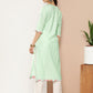 Casual Kurti Crepe Silk Sea Green Strips Print Kurtis