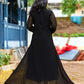 Gown Faux Georgette Black Swarovski Gown