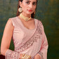 Designer Imported Peach Swarovski Saree
