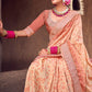 Classic Silk Peach Digital Print Saree
