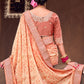 Classic Silk Peach Digital Print Saree