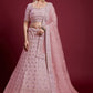 Lehenga Choli Georgette Pink Gota Work Lehenga Choli