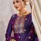 Salwar Suit Tafeta Silk Blue Jacquard Work Salwar Kameez