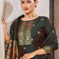 Pant Style Suit Tafeta Silk Sea Green Jacquard Work Salwar Kameez