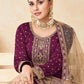 Salwar Suit Tafeta Silk Purple Embroidered Salwar Kameez