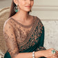 Traditional Saree Silk Teal Embroidered Saree