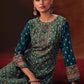 Palazzo Salwar Suit Pashmina Teal Digital Print Salwar Kameez