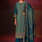 Palazzo Salwar Suit Pashmina Teal Digital Print Salwar Kameez