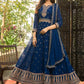 Anarkali Suit Faux Georgette Teal Embroidered Salwar Kameez