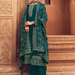 Salwar Suit Georgette Teal Embroidered Salwar Kameez