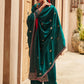 Pakistani Salwar Suit Silk Teal Embroidered Salwar Kameez