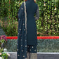 Salwar Suit Faux Georgette Teal Embroidered Salwar Kameez