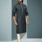Kurta Pyjama Handloom Cotton Teal Digital Print Mens