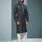 Kurta Pyjama Handloom Cotton Teal Digital Print Mens