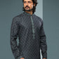 Kurta Pyjama Handloom Cotton Teal Digital Print Mens