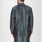 Kurta Pyjama Art Silk Teal Print Mens