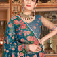 Trendy Saree Net Teal Embroidered Saree